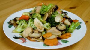 broccoli with mushrooms stir-fry image
