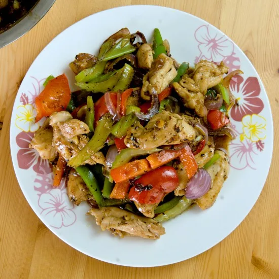 Black pepper chicken Chinese style