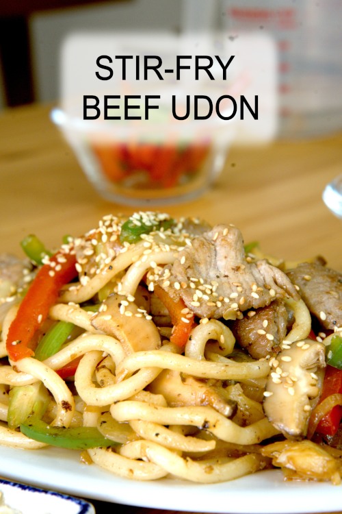 Beef udon recipe with black pepper (easy Japanese noodles)