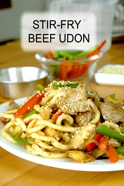 Beef udon recipe with black pepper