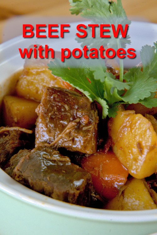 Beef stew with potatoes Chinese style recipe 