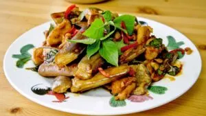 Eggplant with basil featured image