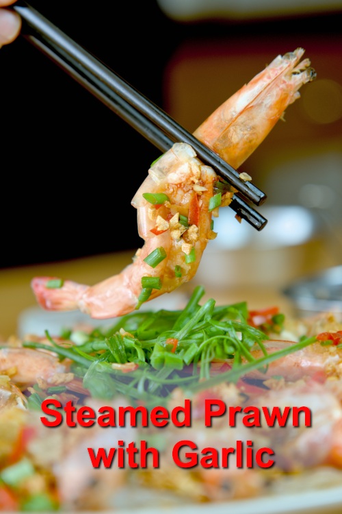 Steamed garlic prawns 蒜蓉蒸虾