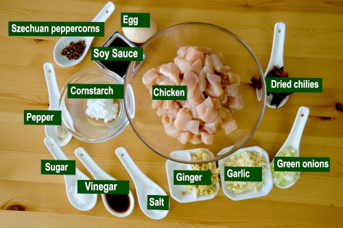 Ingredients for Kung Pao Chicken