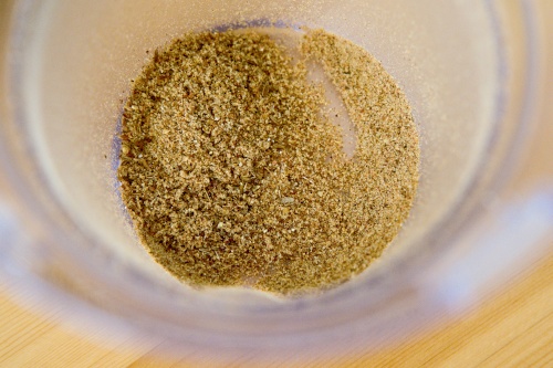 Use an electric spice grinder to blend it into powder.