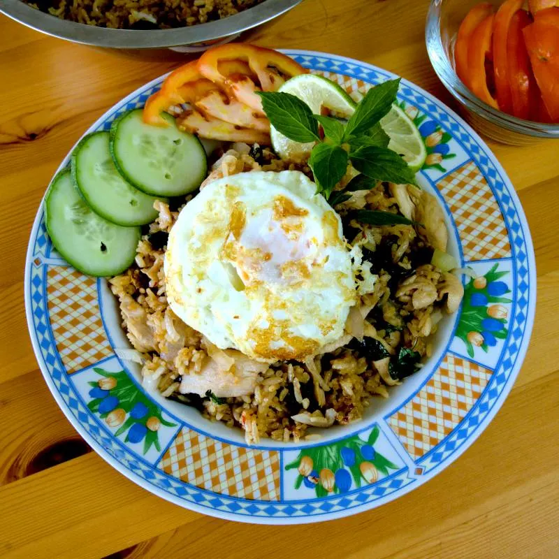 Basil fried rice recipe