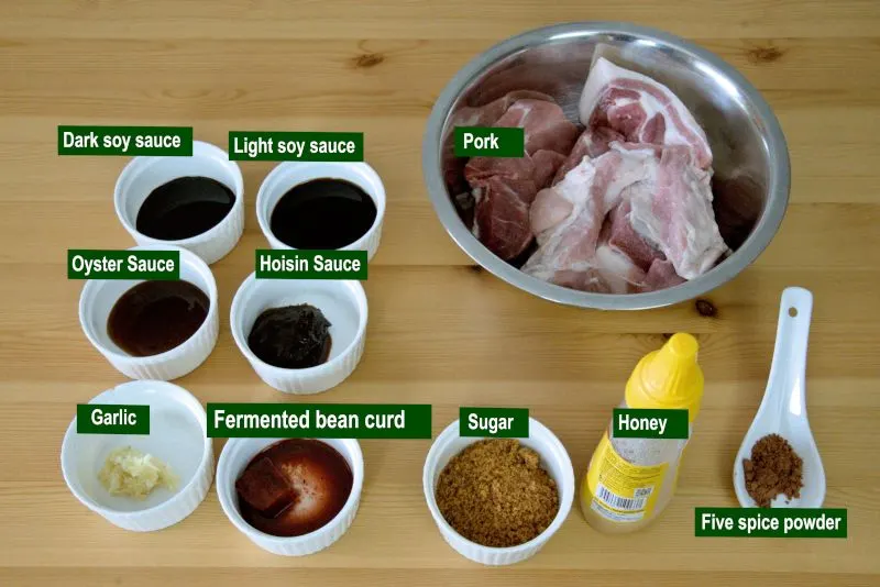 Ingredients required to make Char Siu