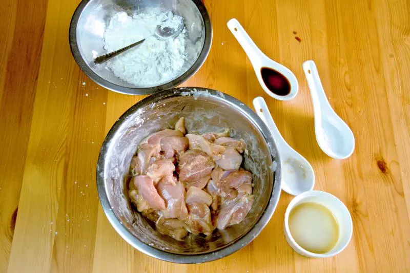 Marinate the chicken pieces