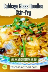 cabbage glass noodles stir fry 1