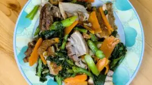stir-fried gailan with roast pork image (19) featured image