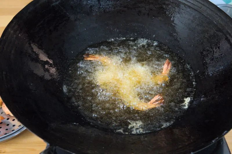 deep fried the shrimp