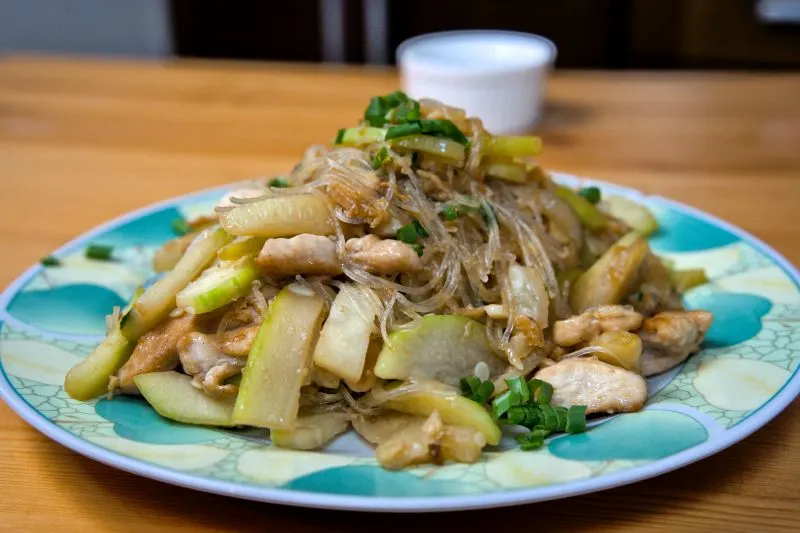 fuzzy melon stir-cry