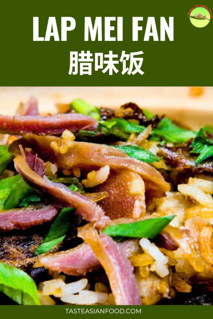 Traditional Cantonese Waxed Meat Rice Lap Mei Fan