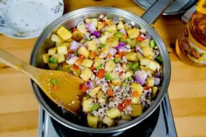 Home Style Cantonese Potato and Minced Meat Stir Fry